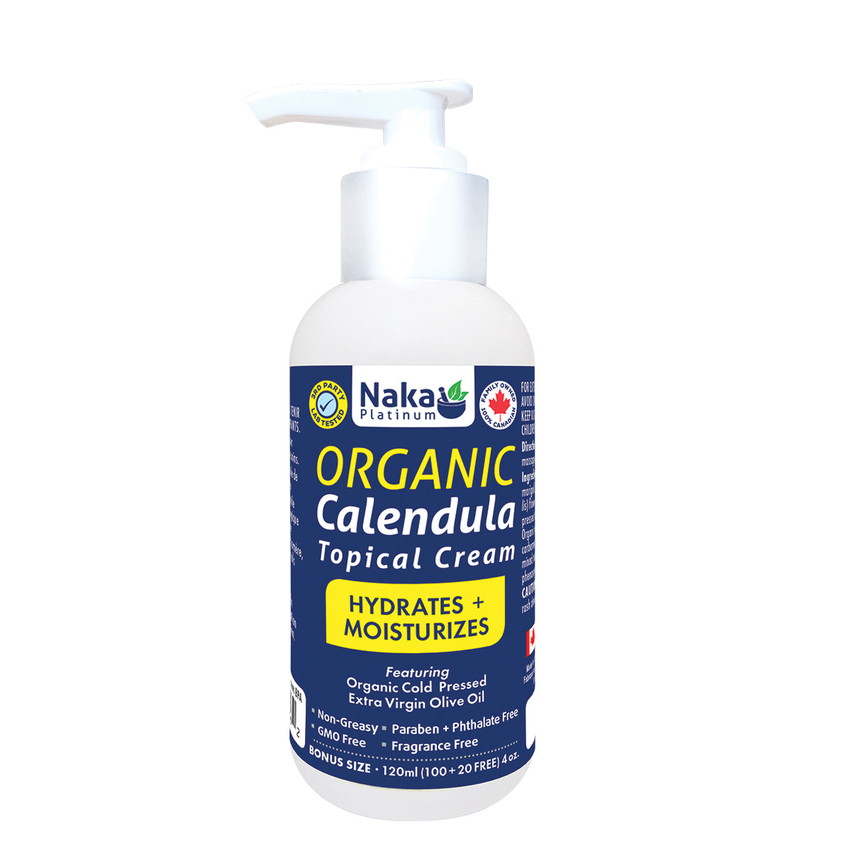 Platinum  Organic Calendula Topical Cream - 120ml