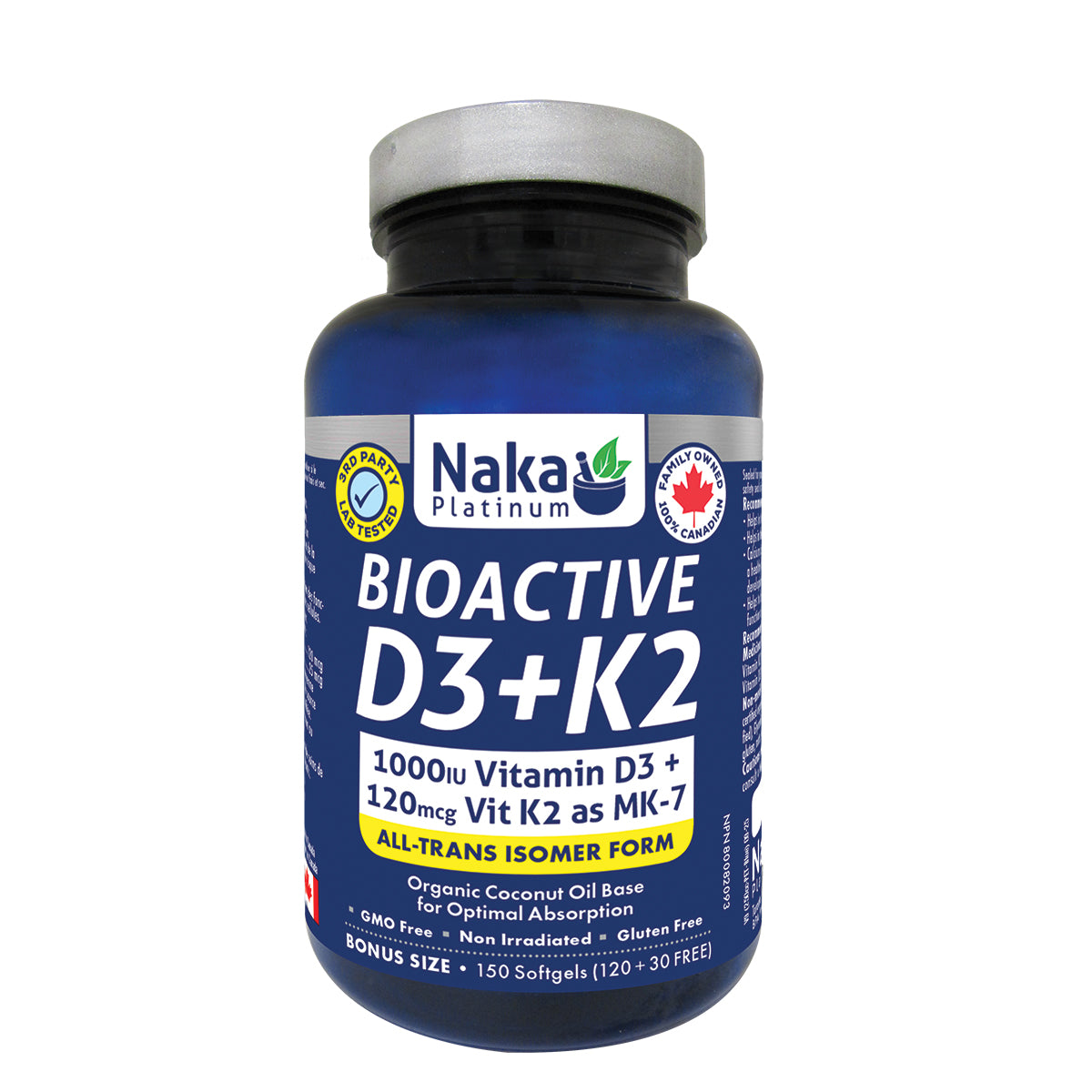 Platinum D3 + K2 - 150 softgels