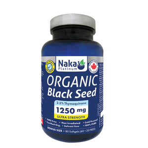 Platinum Organic Ultra Black Seed 1250mg – 80 softgels