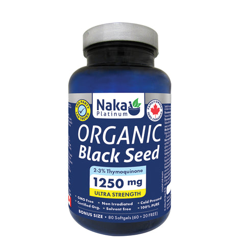 Platinum Organic Ultra Black Seed 1250mg – 80 softgels