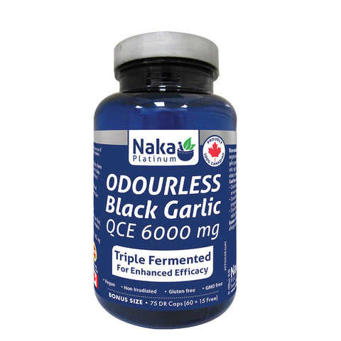 Platinum Odourless Black Garlic - 75 DR caps