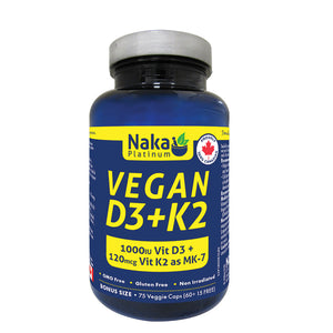 Platinum Vegan D3+K2 - 75 vcaps